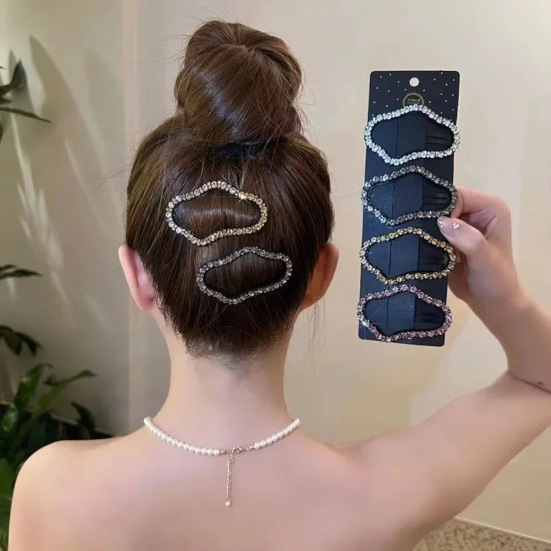 Women Hairpin Full Diamond Cloud Shaped