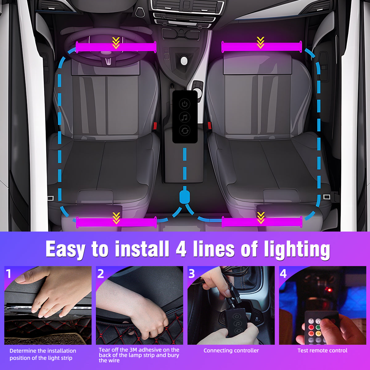 Vibelight™ RGB Car Ambient Lights